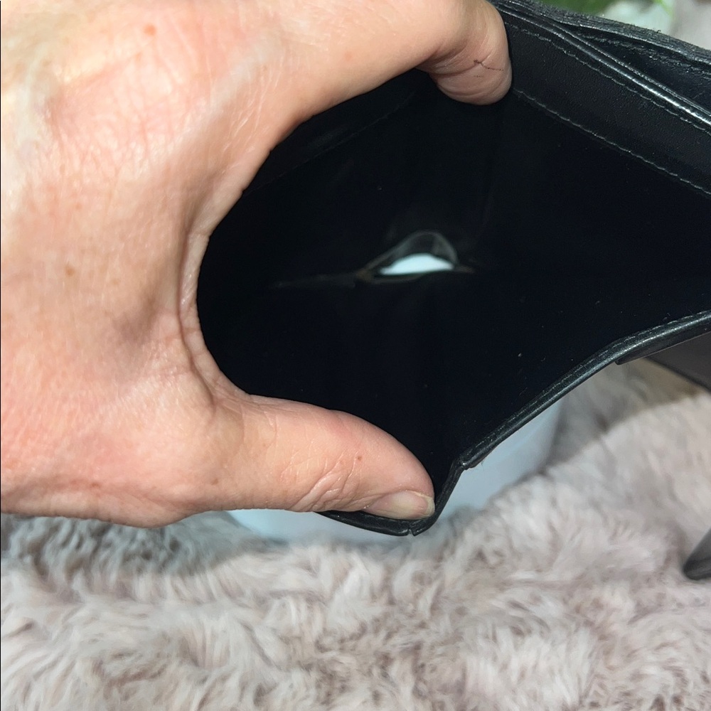 CELINE Rare Vintage Macadam Woven Canvas & Leather Compact Wallet – Black - 1981 - Picture 5 of 8